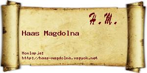 Haas Magdolna névjegykártya