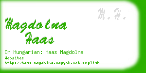 magdolna haas business card